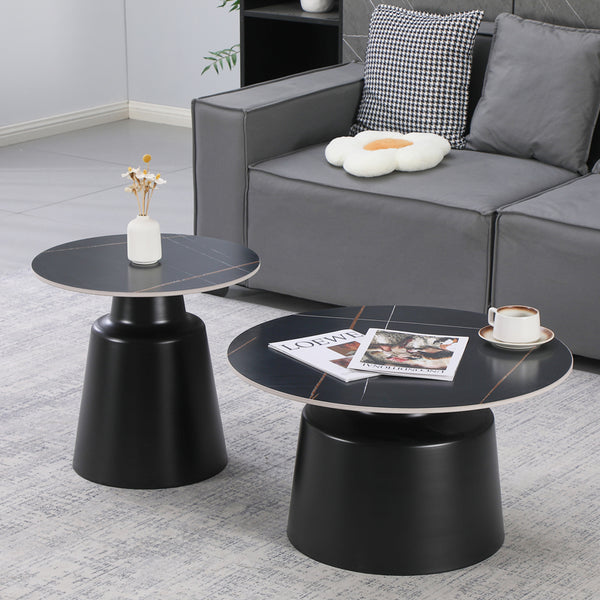 Mese de cafea Dualis, Set 2 piese, 70x70x38 cm