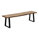 Miles Slim banc din lemn de acacia solid, Natural, 160x40x45 cm