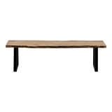 Miles Slim banc din lemn de acacia solid, Natural, 160x40x45 cm