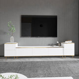Comoda Tv Imag, Marmura, Alb, 260x60x35 cm - Alb