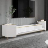 Comoda Tv Imag, Marmura, Alb, 260x60x35 cm - Alb