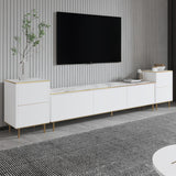 Comoda Tv Imag, Marmura, Alb, 260x60x35 cm - Marmura