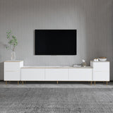 Comoda Tv Imag, Marmura, Alb, 260x60x35 cm - Marmura