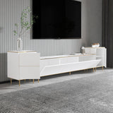 Comoda Tv Imag, Marmura, Alb, 260x60x35 cm - Marmura
