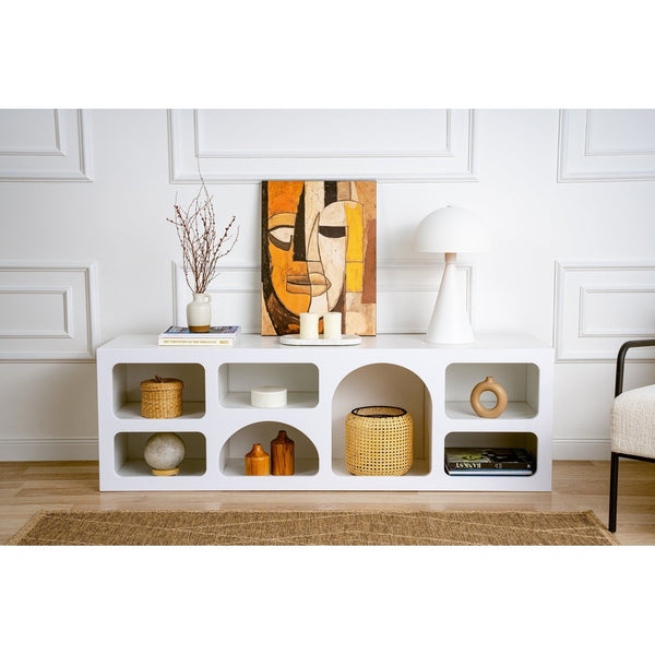 Mobila Lorin, Alb - Antracit, 160x38 cm