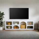 Mobila Lorin, Alb - Anthracite, 160x38 cm - Alb