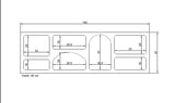 Mobila Lorin, Alb - Anthracite, 160x38 cm - Alb
