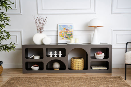 Mobila Lorin, Alb - Anthracite, 160x38 cm