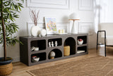 Mobila Lorin, Alb - Anthracite, 160x38 cm - Anthracite