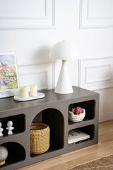 Mobila Lorin, Alb - Anthracite, 160x38 cm - Anthracite