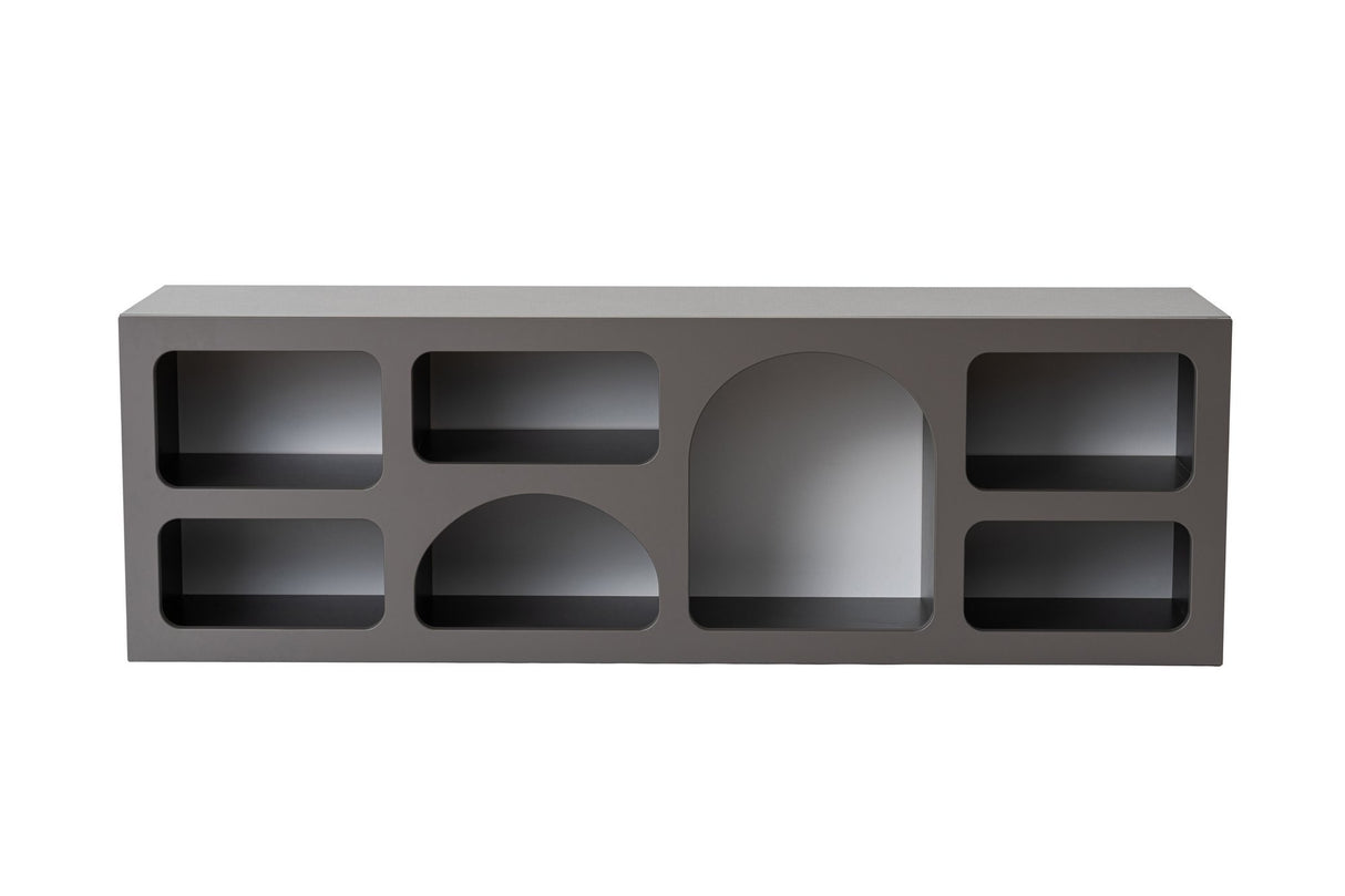 Mobila Lorin, Alb - Anthracite, 160x38 cm - Anthracite