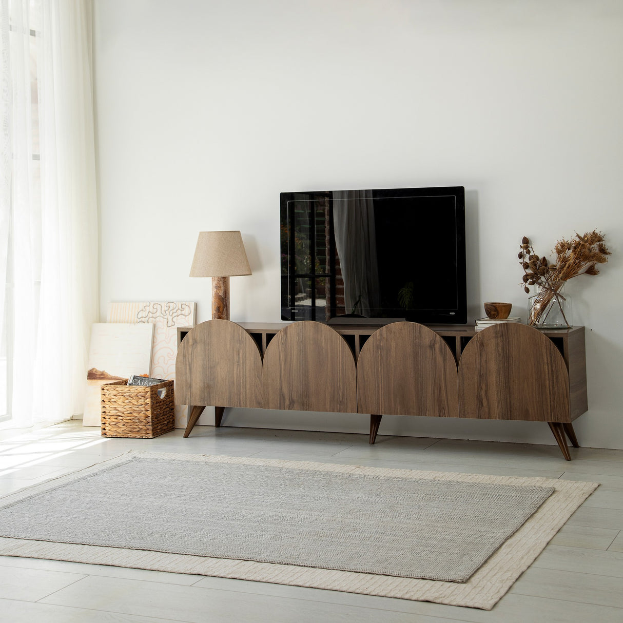 Mobile Mesta, 180x35 cm - Walnut