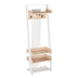 Cuier Cu Pantofar Mobilier de intrare cu functie Sciove, lemn, alb-natur, 70x40x200 cm
