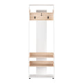 Mobilier de intrare cu functie Sciove, lemn, alb-natur, 70x40x200 cm, detaliu produs