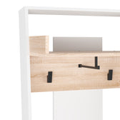 Mobilier de intrare cu functie Sciove, lemn, alb-natur, 70x40x200 cm, perspectiva suplimentara