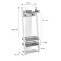Mobilier de intrare cu functie Sciove, lemn, alb-natur, 70x40x200 cm, foto produs
