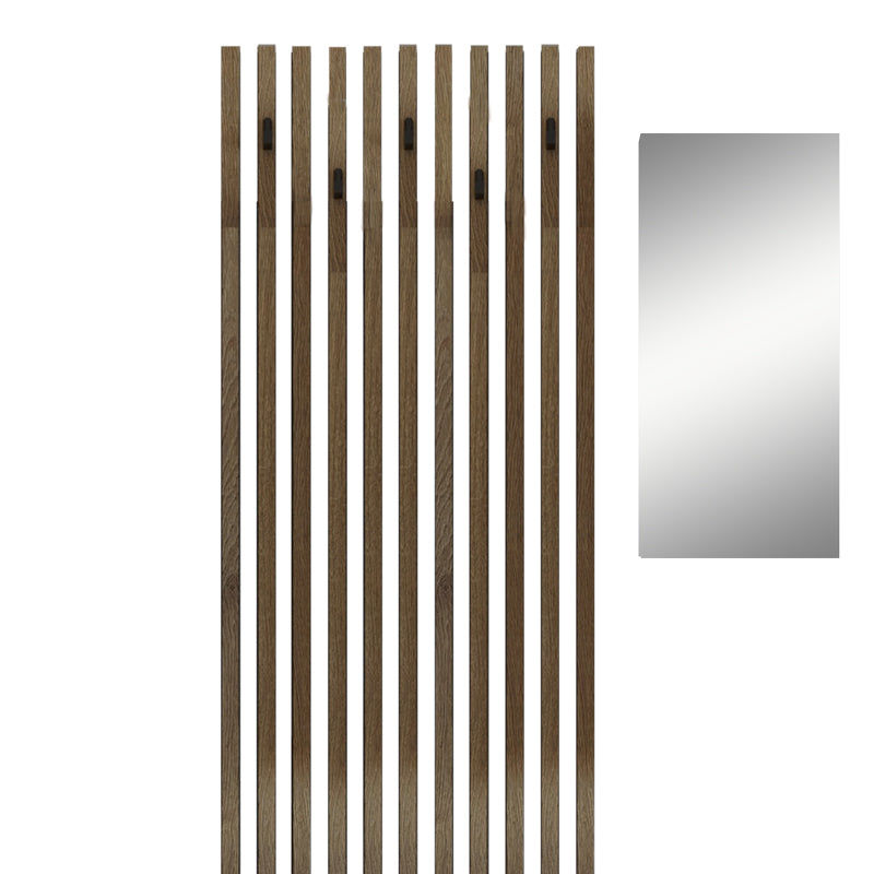 Mobilier de intrare cu oglinda si Riflaj Arika, Sonoma, 100x37x200 cm
