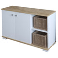 Cuier Cu Pantofar Mobilier de intrare Deril alb-Sonoma 90x33x52 cm