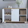 Mobilier de intrare Deril, alb-Sonoma, 90x33x52 cm, detaliu produs