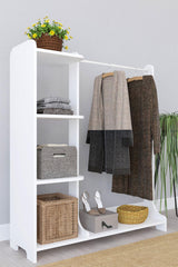 Mobilier de intrare Renesme alb 106x35x128 cm, 35x106 cm