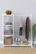 Mobilier de intrare Renesme alb 106x35x128 cm, 35x106 cm, perspectiva suplimentara