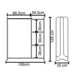 Mobilier de intrare Renesme alb 106x35x128 cm, 35x106 cm