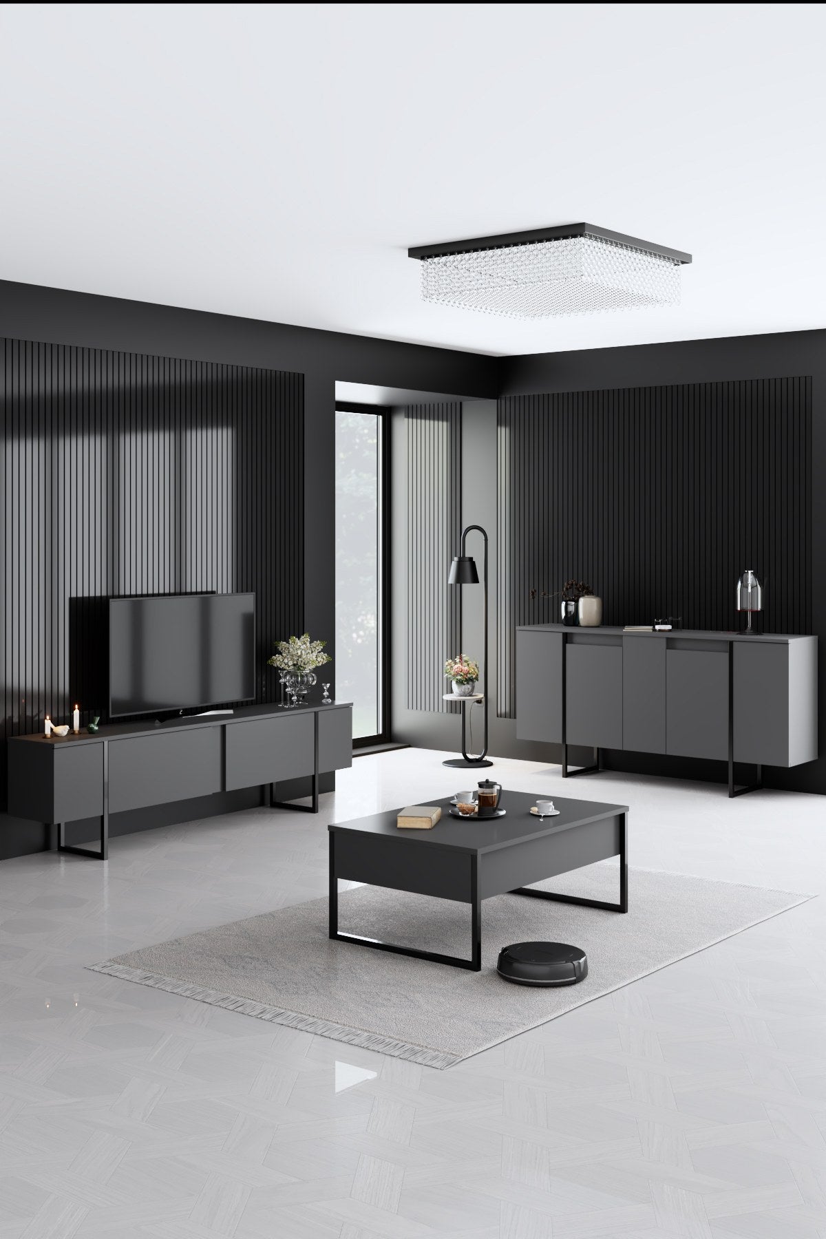 Mobilier de Lux, 160x35 cm - Anthracite
Black
