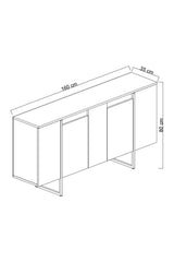 Mobilier de Lux, 160x35 cm - Walnut
Gold