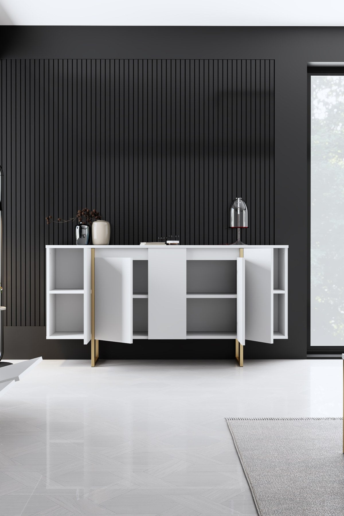 Mobilier de Lux, 160x35 cm - White
Gold