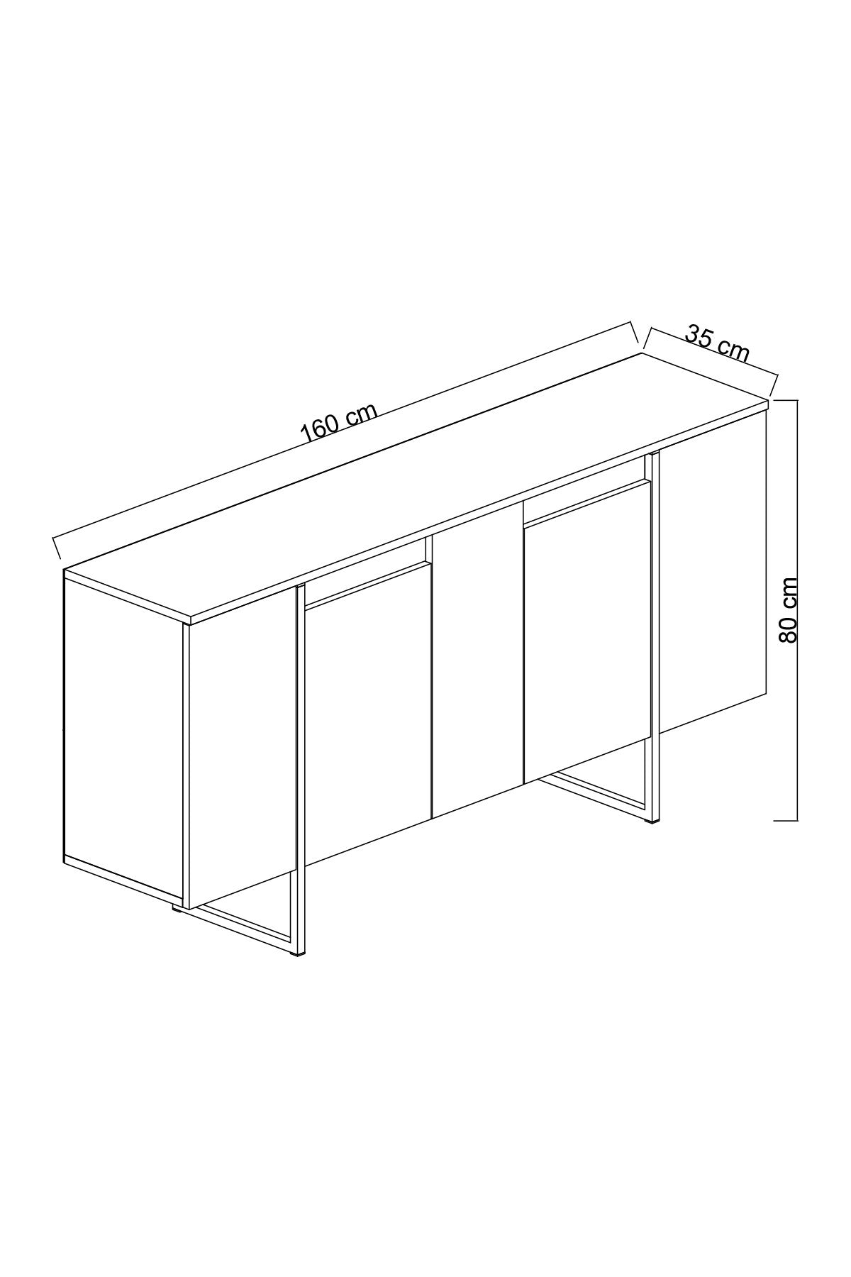 Mobilier de Lux, 160x35 cm - White
Gold