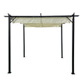 Mobilier gradina Garden gazebo Spectra, Negru-Bej Pakoworld, detaliu material si proportii, Mobilier Gradina, culoare Negru-Bej