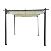Mobilier gradina Garden gazebo Spectra, Negru-Bej Pakoworld, detaliu material si proportii, Mobilier Gradina, culoare Negru-Bej