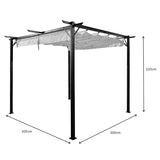Mobilier gradina Garden gazebo Spectra, Negru - Bej, 300x300x225 cm