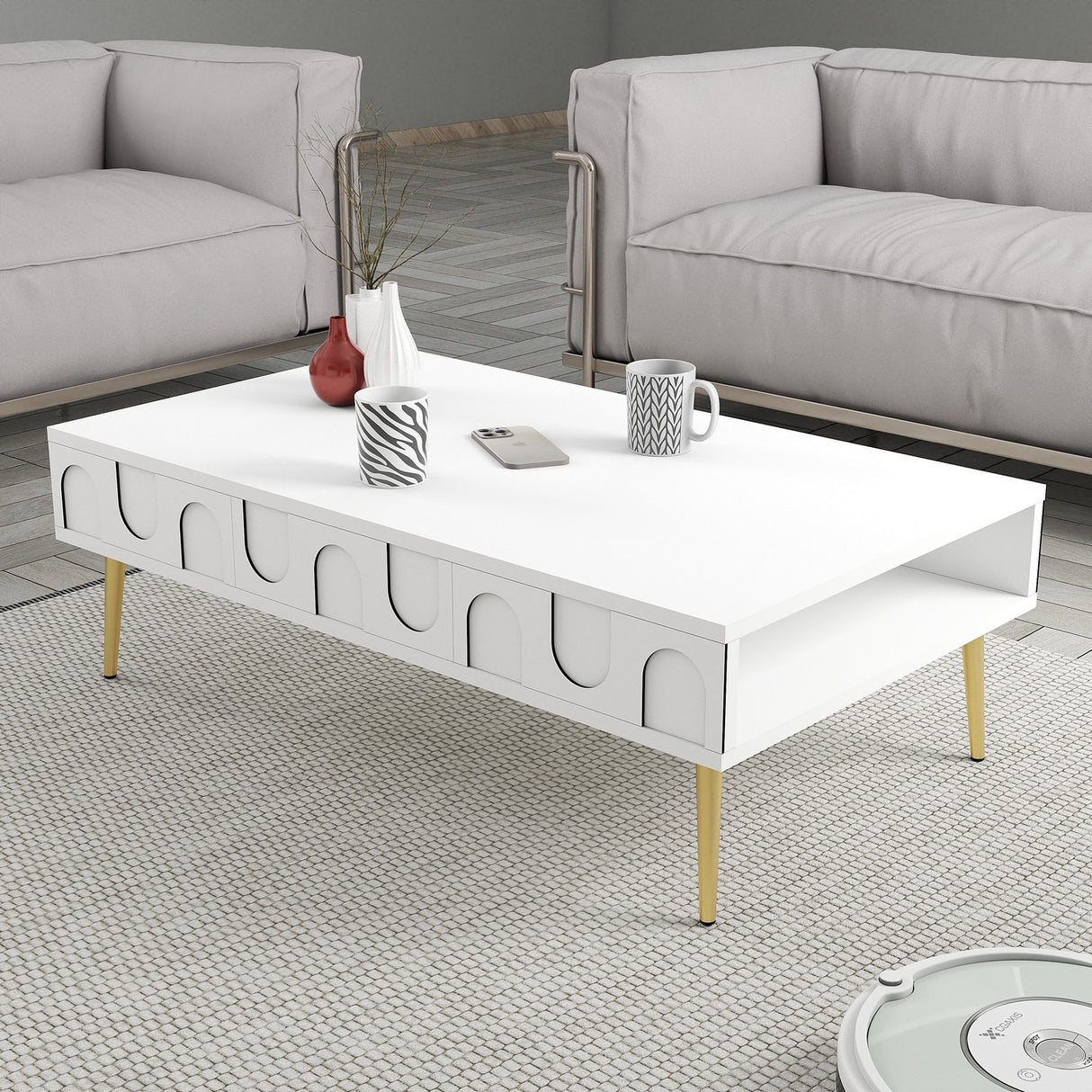 Mobilier Lyon 33, 105x60 cm - White
Gold