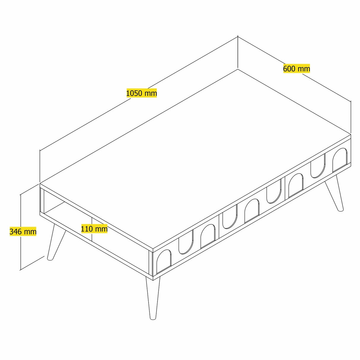 Mobilier Lyon 34, 105x60 cm - Cream
Walnut