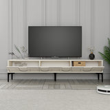 Mobilier Lyon 42, Cream Black - White Black, 180x35 cm - Cream
Black