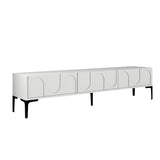 Mobilier Lyon 42, Cream Black - White Black, 180x35 cm - White
Black