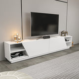 Mobilier Rhodes, Gri - Alb, 240x37 cm - Alb