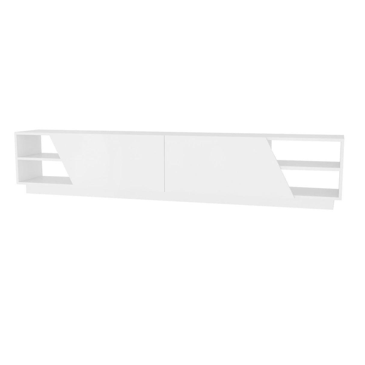 Mobilier Rhodes, Gri - Alb, 240x37 cm - Alb