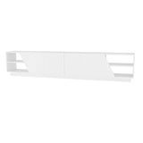 Mobilier Rhodes, Gri - Alb, 240x37 cm - Alb