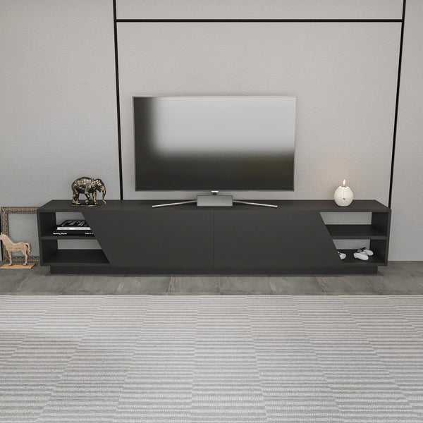 Mobilier Rhodes, Gri - Alb, 240x37 cm