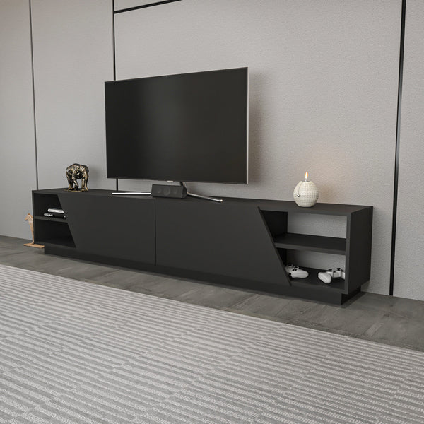 Mobilier Rhodes, Gri - Alb, 240x37 cm