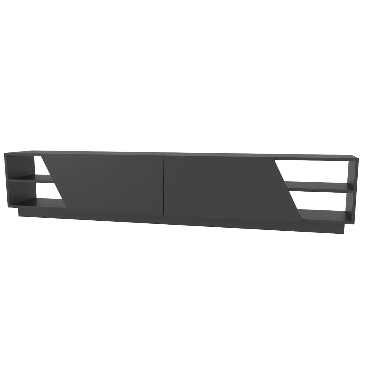 Mobilier Rhodes, Gri - Alb, 240x37 cm - Gri