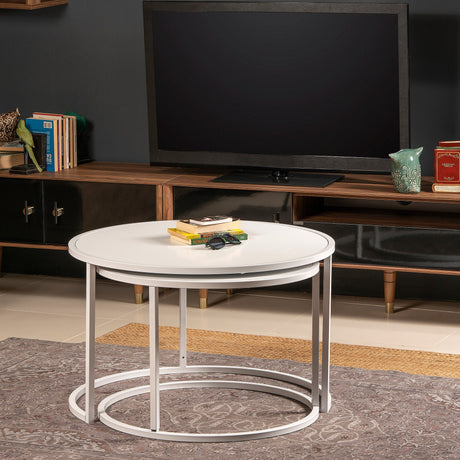 Mobilier Tambur, Oak Black - Alb, 80x80 cm