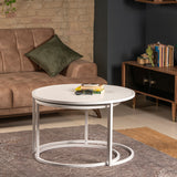Mobilier Tambur, Oak Black - Alb, 80x80 cm - Alb