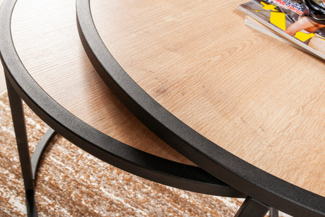 Mobilier Tambur, Oak Black - Alb, 80x80 cm