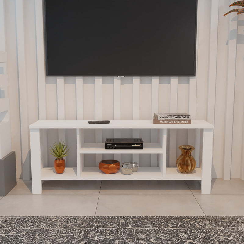 Mobilier TV cu rafturi Seref, Antracit, 120x30x47 cm - Alb