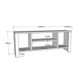 Mobilier TV cu rafturi Seref, Antracit, 120x30x47 cm - Alb