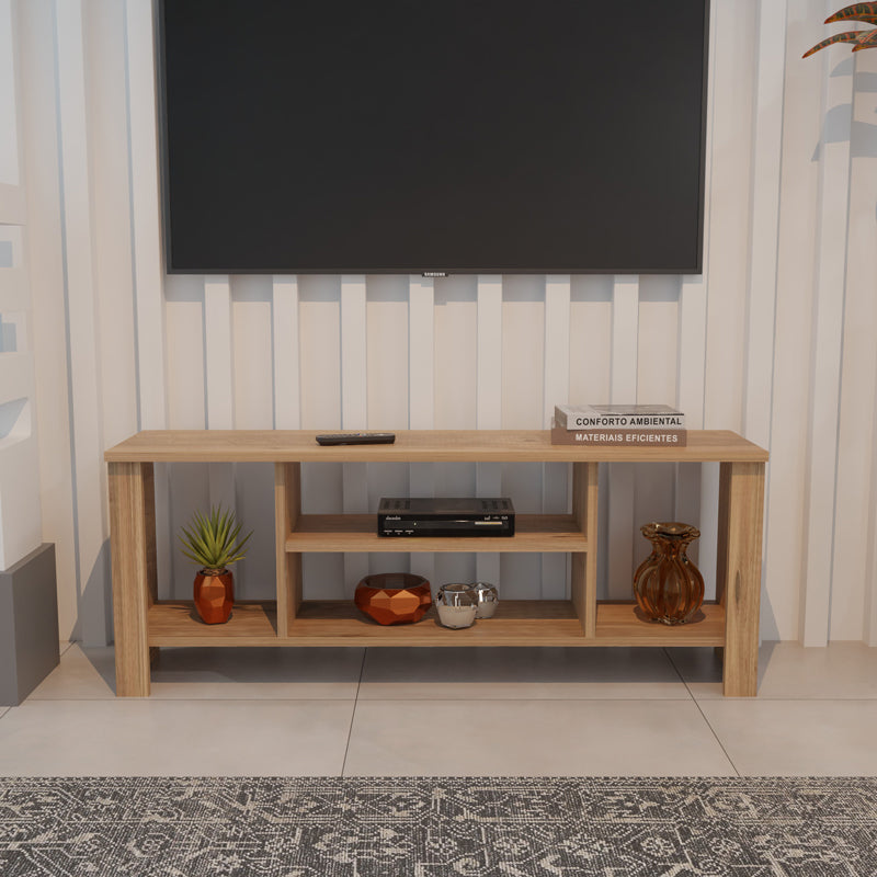 Mobilier TV cu rafturi Seref, Antracit, 120x30x47 cm - Stejar