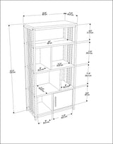Mobilier Valero, Alb - Negru, 60x30 cm - Alb